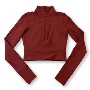 Lululemon Take It In Stride 1/2 Zip in Chianti